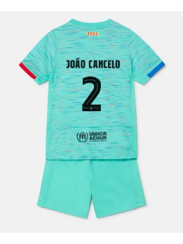 Otroški Nogometna dresi replika Barcelona Joao Cancelo #2 Tretji 2023-24 Kratek rokav (+ hlače)
